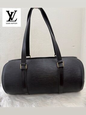 LOUIS VUITTON Epi Soufflot Black Handbag